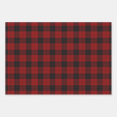 Red Green Gold Buffalo Pset controleer de patronen Inpakpapier Vel (Voorkant)