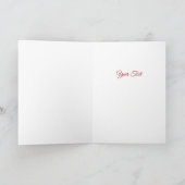 Red Green Gold Decorative Holiday Card Kaart (Binnen)