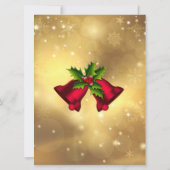 Red Green Gold feestelijke kerstfeestdag uitnodigi Kaart (Achterkant)