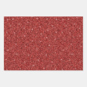 Red Green Gold Glitter Holiday Kerstmis Trendy Inpakpapier Vel (Voorkant)