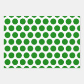 Red Green Gold Glitter Polka Dot Kerstmis Inpakpapier Vel (Voorkant 3)