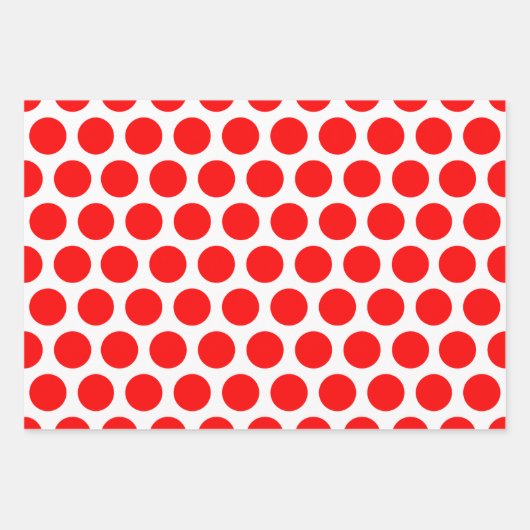Red Green Gold Glitter Polka Dot Kerstmis Inpakpapier Vel (Voorkant)