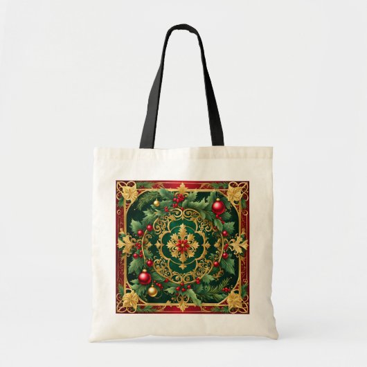 Red Green Gold Holiday Canvas tas (Voorkant)