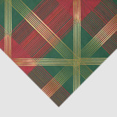 RED GREEN GOLD HOLIDAY CHRISTMAS PLAID PATTERN TISSUEPAPIER (Detail)