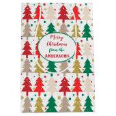 Red Green Gold-kerstboomcirkels Medium Cadeauzakje (Voorkant)