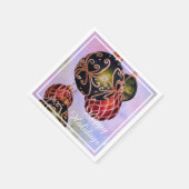 Red Green Gold Ornamenten kerstfeest Servet (Hoek)