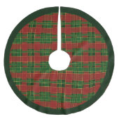 Red Green Gold Pset Pattern Holiday Kerstboom Rok (Voorkant)