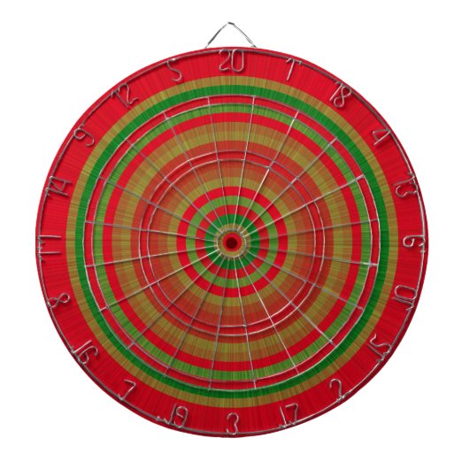 Red Green Gold Rings Dartbord (Voorkant)