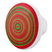 Red Green Gold Rings Keramische Knop (Rechts)