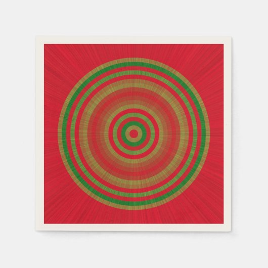 Red Green Gold Rings Servet (Voorkant)