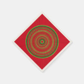 Red Green Gold Rings Servet (Hoek)