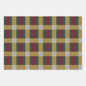 Red Green Gold Silver Color Block Print Inpakpapier Vel (Voorkant)
