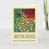 Red Green Gold Stars Christelijke CHRISTMAS GREETI Feestdagen Kaart (Voorkant)