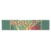 Red Green Gold Stars feestdag kerst Korte Tafelloper (Horizontaal)