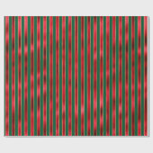 Red Green Gold Stripes Cadeaupapier (Vlak)