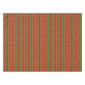 Red Green Gold Stripes Tafelkleed (Voorkant (Horizontaal))