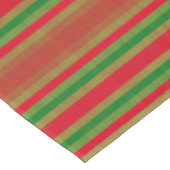 Red Green Gold Stripes Tafelkleed (Gekanteld)