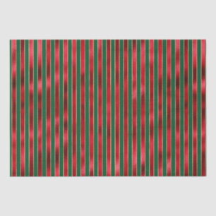 Red Green Gold Stripes Tissuepapier