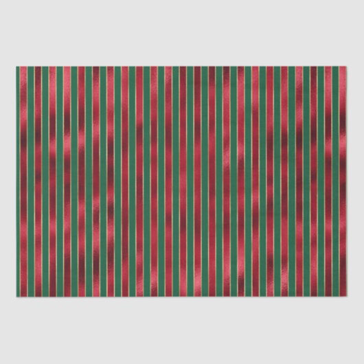 Red Green Gold Stripes Tissuepapier (Voorkant)