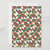 Red Green Gold Triangles - kerstfoto 5 x 7 kaart (Achterkant)