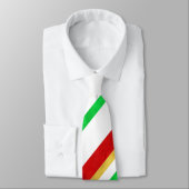 Red Green Gold Waterverf Candy Cane Stripes Stropdas (Gebonden)