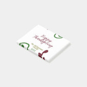Red green happy Thanksgiving floral leaf fall Post-it® Notes (Schuin)