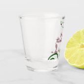 Red green happy Thanksgiving floral leaf fall Shot Glas (Links)