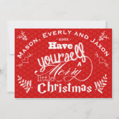 Red Green heeft je Selfie een vrolijke feestdag Feestdagenkaart (Achterkant)