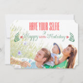 Red Green heeft je Selfie een vrolijke feestdag Feestdagenkaart (Voorkant)