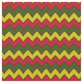 Red Green Hippie Chevron ZigZag Boho Pattern Stof (Close Up)