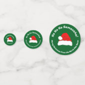 Red Green Ho ho ho Santa Merry Christmas Set Confetti (Voorkanten)