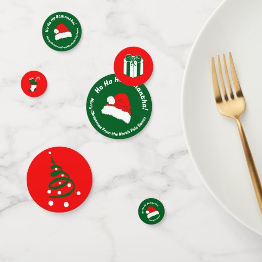 Red Green Ho ho ho Santa Merry Christmas Set Confetti (Groep)