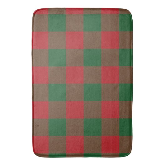 Red & Green Holiday Bath Mat (Voorkant Verticaal)