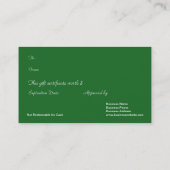 Red Green Holiday Business Cadeaubonnen Kortingskaartje (Achterkant)