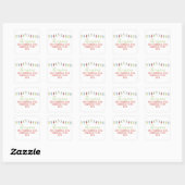 Red Green Holiday Kerstmis Adres Vierkante Sticker (Vel)