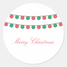 Red Green Holiday Koord van Lichten Stickers
