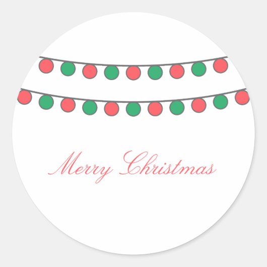 Red Green Holiday Koord van Lichten Stickers (Voorkant)