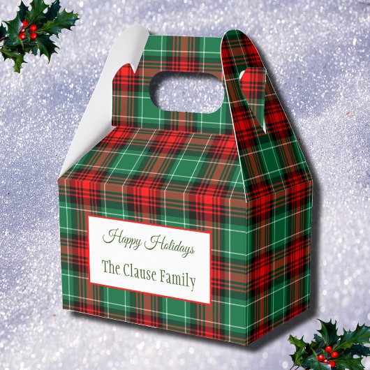 Red Green Holiday Pset Favor Box Bedankdoosjes