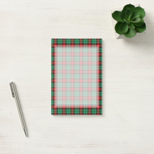 Red Green Holiday Pset Patroon Post-it® Notes (Kantoor)