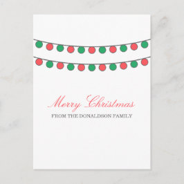 Red Green Holiday String of Lights Briefkaart
