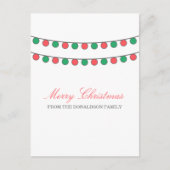 Red Green Holiday String of Lights Briefkaart (Voorkant)