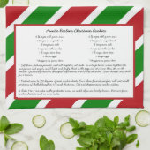 Red Green Holiday Stripe Custom Family Recipe Theedoek (Gevouwen)