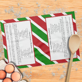 Red Green Holiday Stripe Custom Family Recipe Theedoek