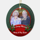 Red Green Holly in het liefhebben van de Kerstmis Keramisch Ornament (Links)