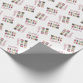 Red Green Holly Jolly kerstpapier Cadeaupapier (Hoek)