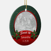 Red Green Holly Kerstmis 16 Ornament (Rechts)