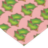 Red Green Holly Leaf Kerstmis Holiday Cookie Tafelkleed (Gekanteld)