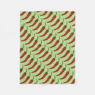 Red Green Hot Chili Chili Pepper Vegetable Foodie Fleece Deken