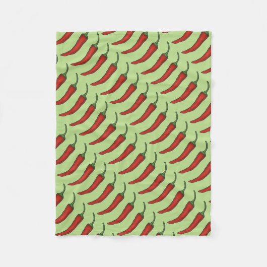 Red Green Hot Chili Chili Pepper Vegetable Foodie Fleece Deken (Voorkant)