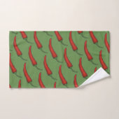 Red Green Hot Spicy Chili Pepper Vegetable Bad Handdoek (Handdoek)